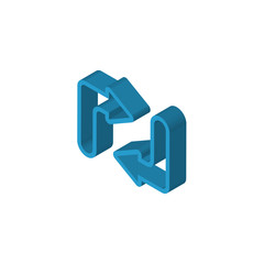 Transfer isometric right top view 3D icon