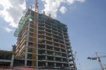 Fototapeta na wymiar Construction of the Big Building