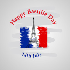 Illustration of background for France Bastille Day