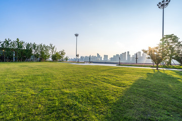 Obraz premium green field under sky