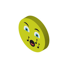 Whistle isometric right top view 3D icon