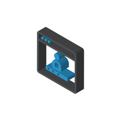 Browser isometric right top view 3D icon
