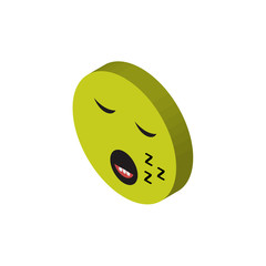 Sleeping isometric right top view 3D icon