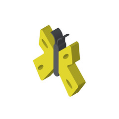 Big Butterfly isometric right top view 3D icon