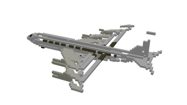 shape morphing - dynamic voxels 3D visualization With Alpha chanel