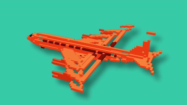 shape morphing - dynamic voxels 3D visualization