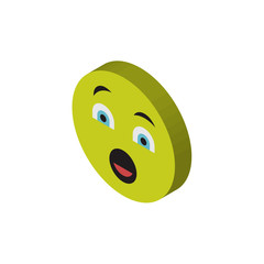 Crazy isometric right top view 3D icon