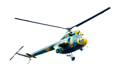 Fototapeta na wymiar helicopter isolated on white background