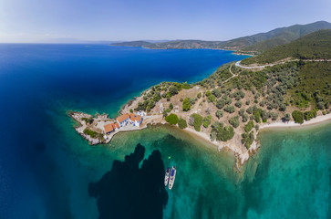 Griechenland,  Ägäis, Pagasitische Golf, griechischen Halbinsel Pilion, Meerenge von Trikeri, Region Volos,  Trikeri-Melina, Bucht von Tzasteni © David Brown