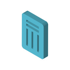 Chair isometric right top view 3D icon