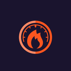 heat level meter icon