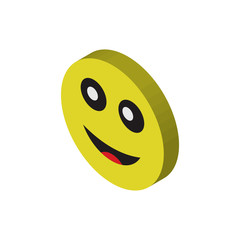 Surprised isometric right top view 3D icon