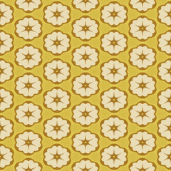 Cloth background with geometric flowers pattern decoration