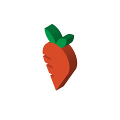 Radish isometric right top view 3D icon