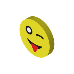 Wink isometric right top view 3D icon