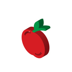Apple isometric right top view 3D icon