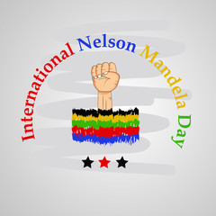 Illustration of background for Nelson Mandela Day