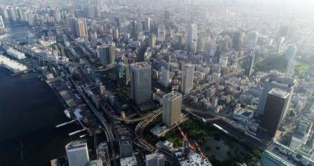  tokyo bay in aerial view