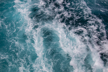 Fototapeta na wymiar Ocean surface, sea foam on blue ocean, background, MORE OPTIONS ON MY PORTFOLIO 