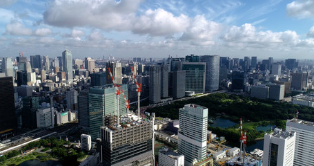  tokyo bay in aerial view