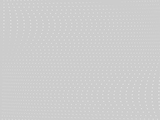 White-gray halftone background. Digital gradient. Abstract backdrop with circles, point, dots