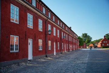 Fototapeta na wymiar Red Houses in Copenhagen