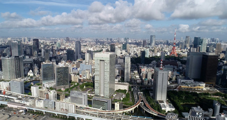 Fototapeta premium tokyo bay in aerial view