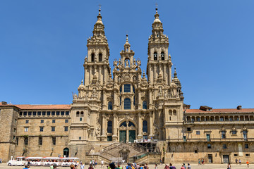 Fototapeta na wymiar Historic Santiago de Compostela cathedral in Galicia, Spain.