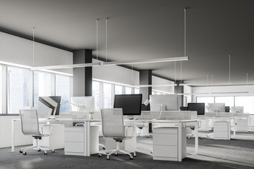 Black ceiling office workplace corner