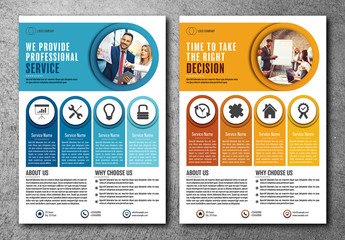 Business Flyer Layout in Two Colors