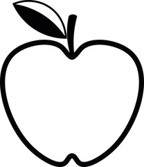 Black and White Apple Vector