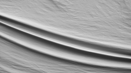 The surface of crumpled white canvas