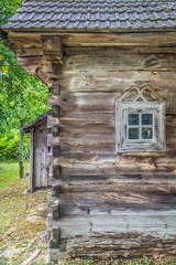 An ancient wooden house in eastern Poland