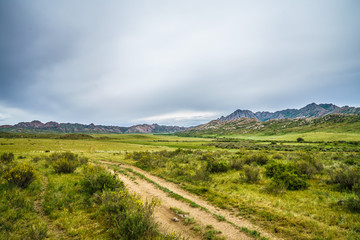 Road. The mountains. Space.