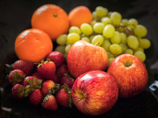 Naklejka na ściany i meble Fruits Healthy Eating Coloful Concept