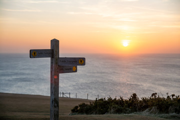 Directions at sunset