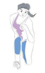 Runner woman.

Sport runner woman running very speedly for healthy lifestyle
