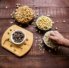 Variety of nust for a snack
