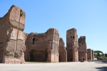 Ruins of the Baths of Caracalla in Rome, Italy