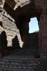 Ruins of Caracalla thermal baths in Rome, Italy