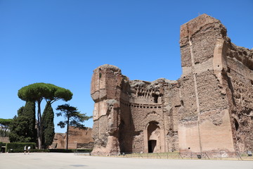 Ruins of the Baths of Caracalla in Rome, Italy