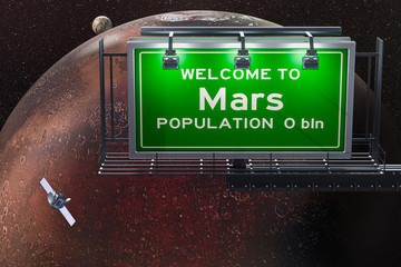 Welcome to Mars concept, 3D rendering © alexlmx