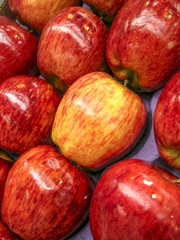 Group of apples in market