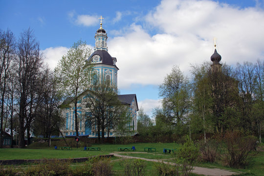 Old churches in monastery of Saint Tikhon, Toropets, Tver region, Russia