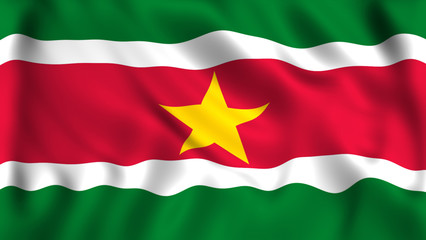 Suriname flag waving symbol