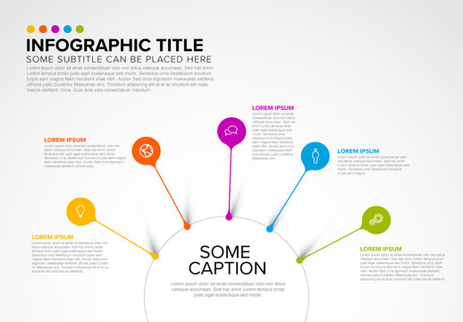 Infographic Layout with Bright Droplet Callouts