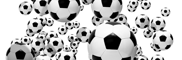 Viele Fussb&auml;lle