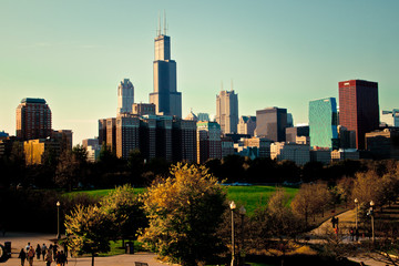 Obraz premium Chicago City Skyline