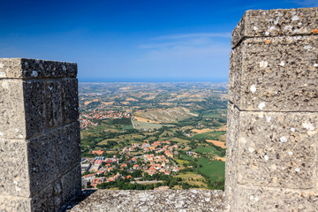 Fototapeta na wymiar View from San Marino