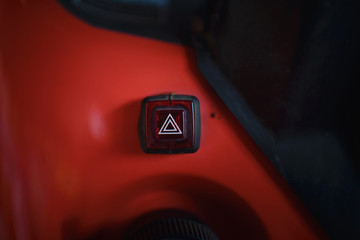 Obraz premium Vehicle light switch, red, symbol display